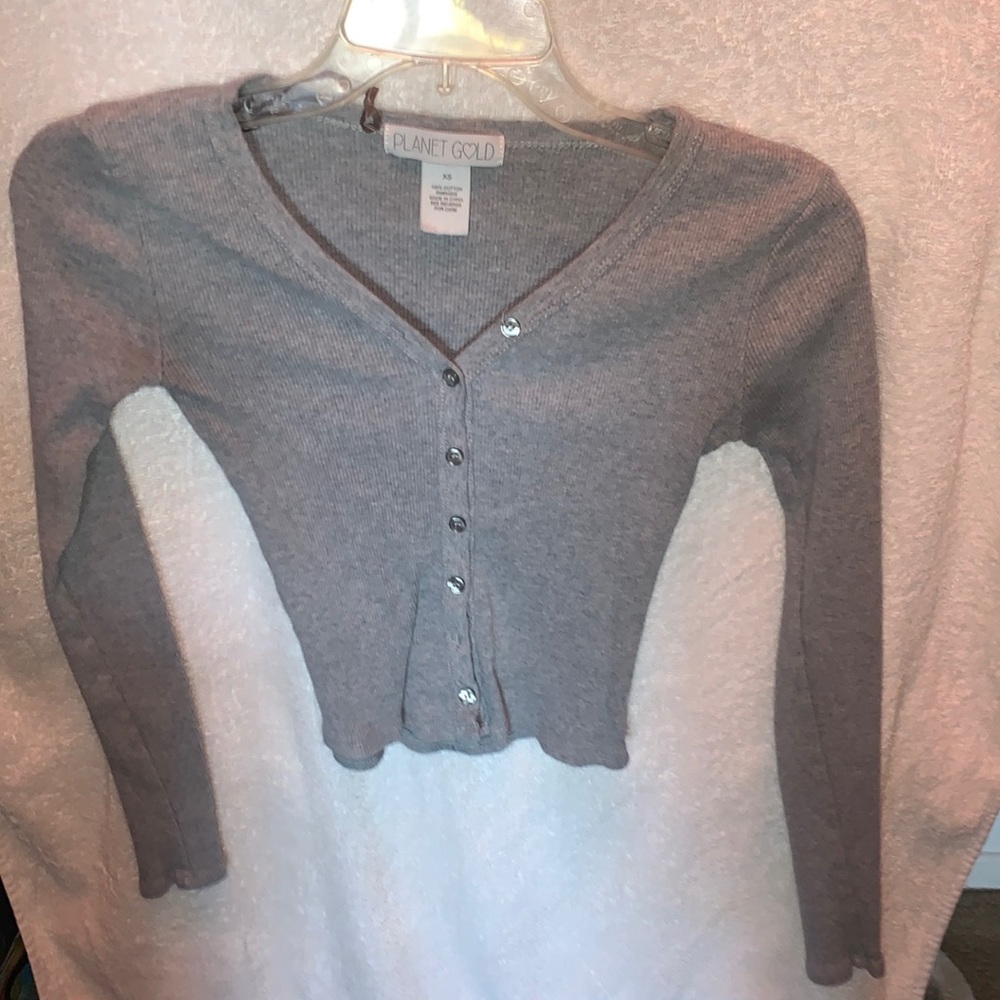 grey button up long sleeve (slim fit)